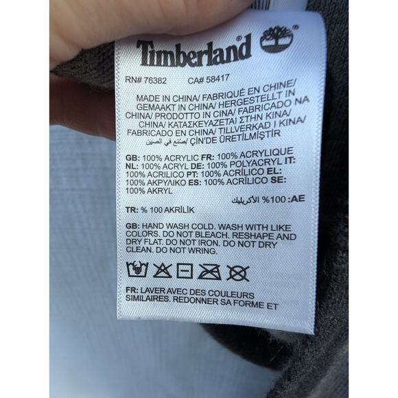 TIMBERLAND Two-Tone Gray REVERSIBLE LOGO Long Scarf Outdoors - Picture 6 of 6